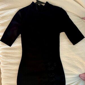 Black China Bodycon Dress